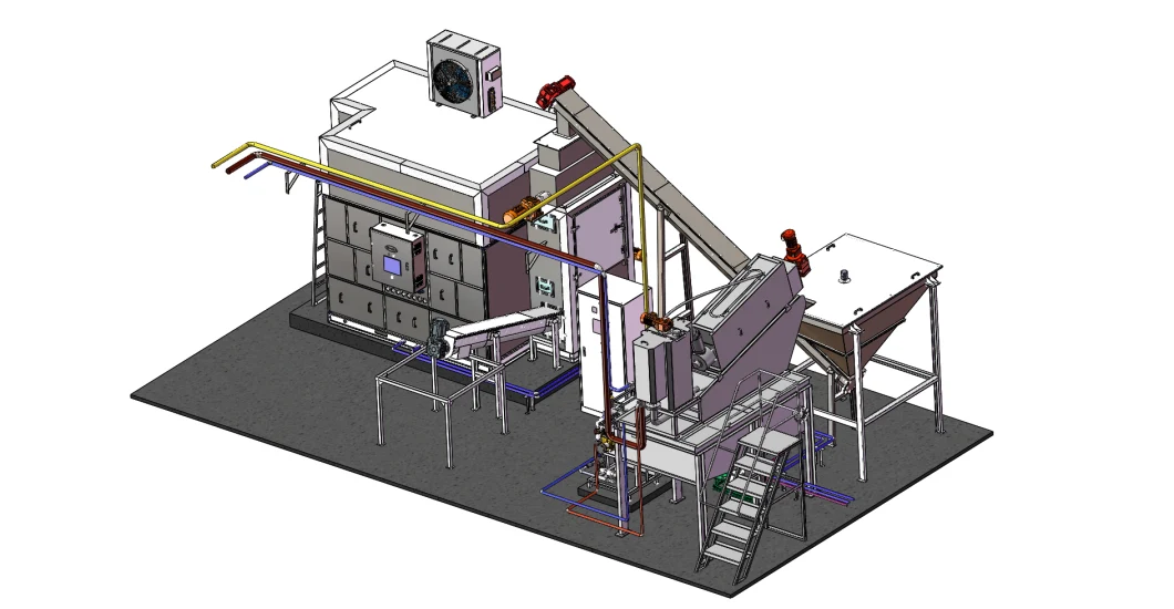 Printing and Dyeing Sludge Treatment System Belt Type Air Source Heat Pump Sludge Dryer