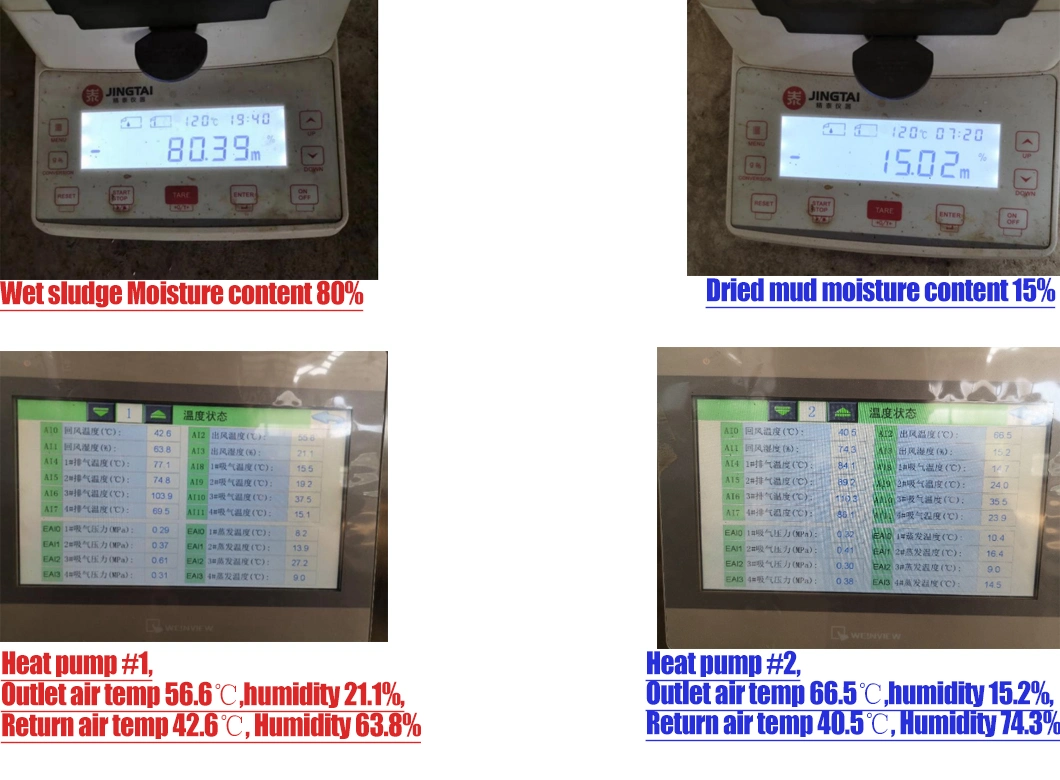 Heat Pump Low Temperature Belt Type Sludge Dryer Sludge Drying Line