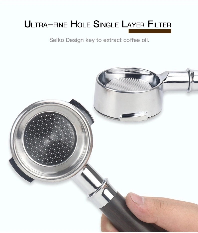 51mm Stainless Steel Replacement Filter Basket Coffee Accessories Bottomless Portafilter Made in China